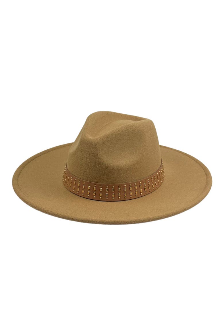 Wide Brim Felt Panama Hat, Main, color, CAMEL
