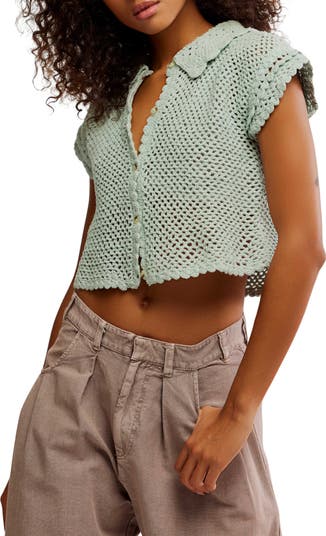 Lily Crop Crochet Cardigan
