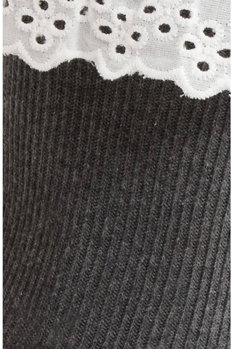 Tabitha Ruffle Ankle Socks, Alternate, color, SLATE