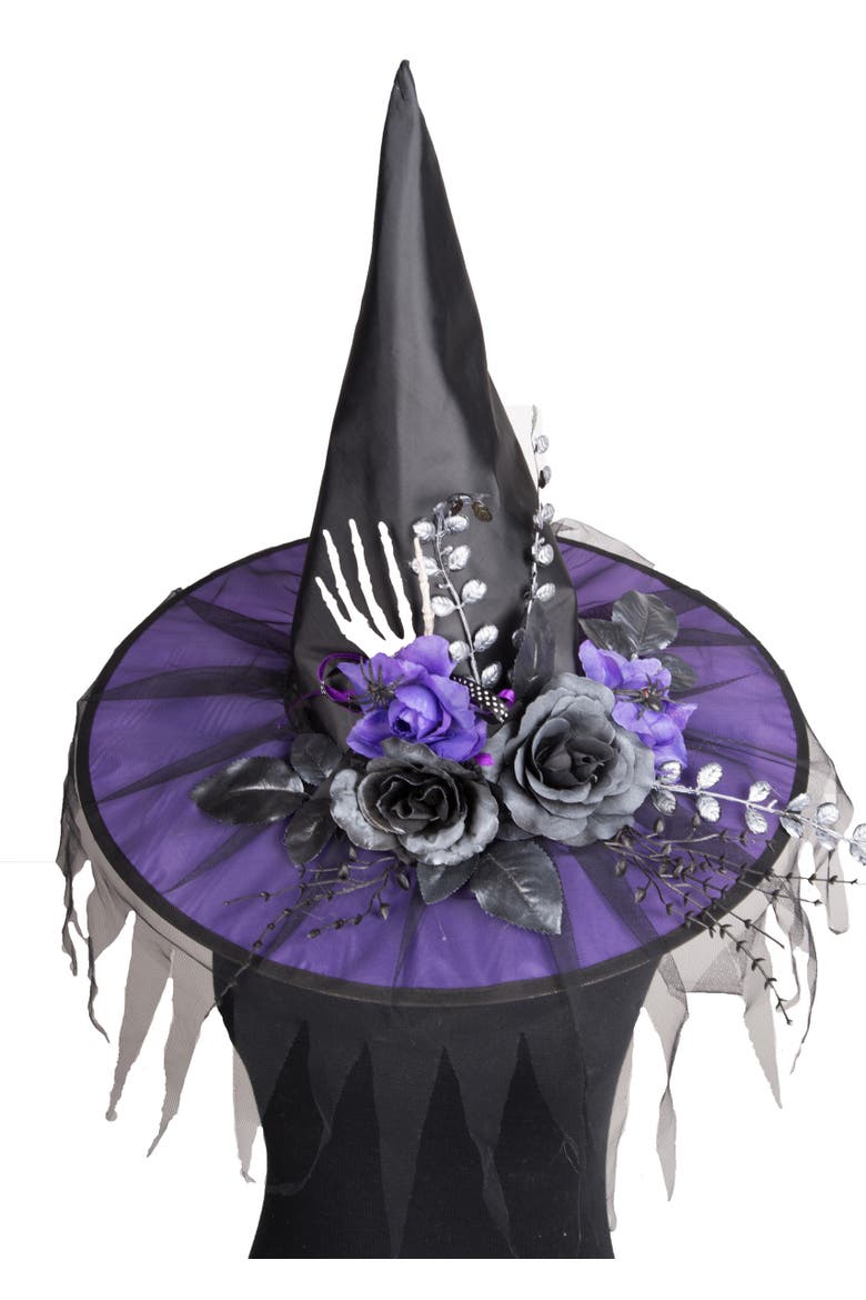 Halloween Decorative Witch Hats Set of 3, Festive Home Accents, Alternate, color, Black