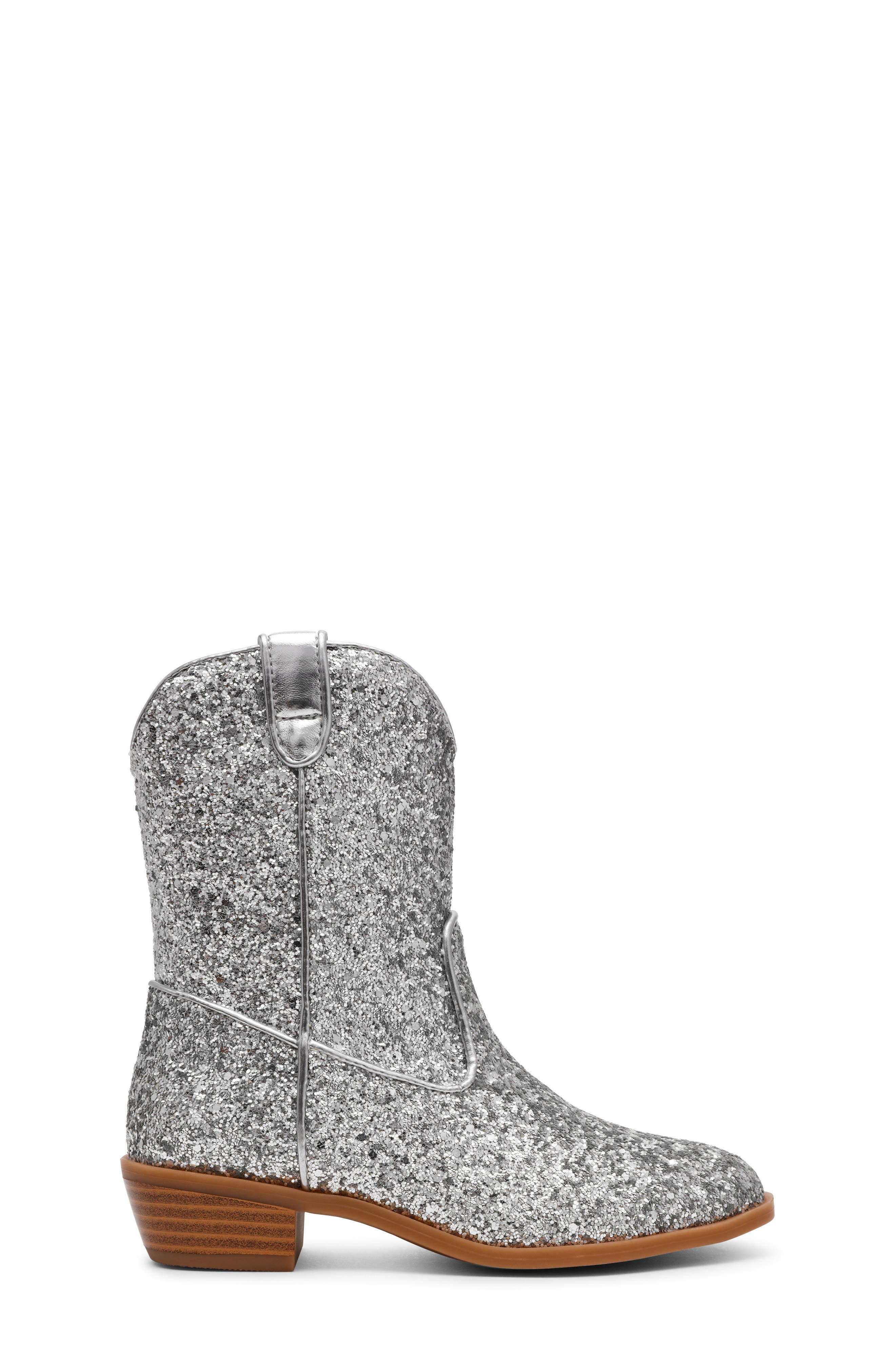 DV by Dolce Vita Kids' Linz Western Boot, Alternate, color, Silver