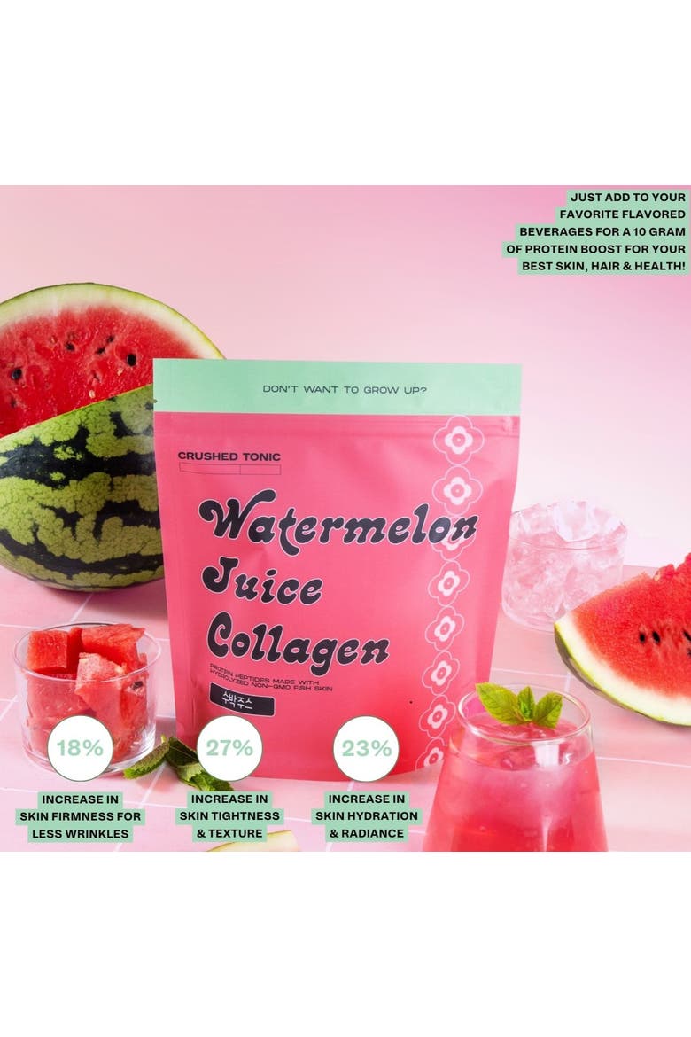 Watermelon Juice Marine Collagen Supplement, Alternate, color, Pink
