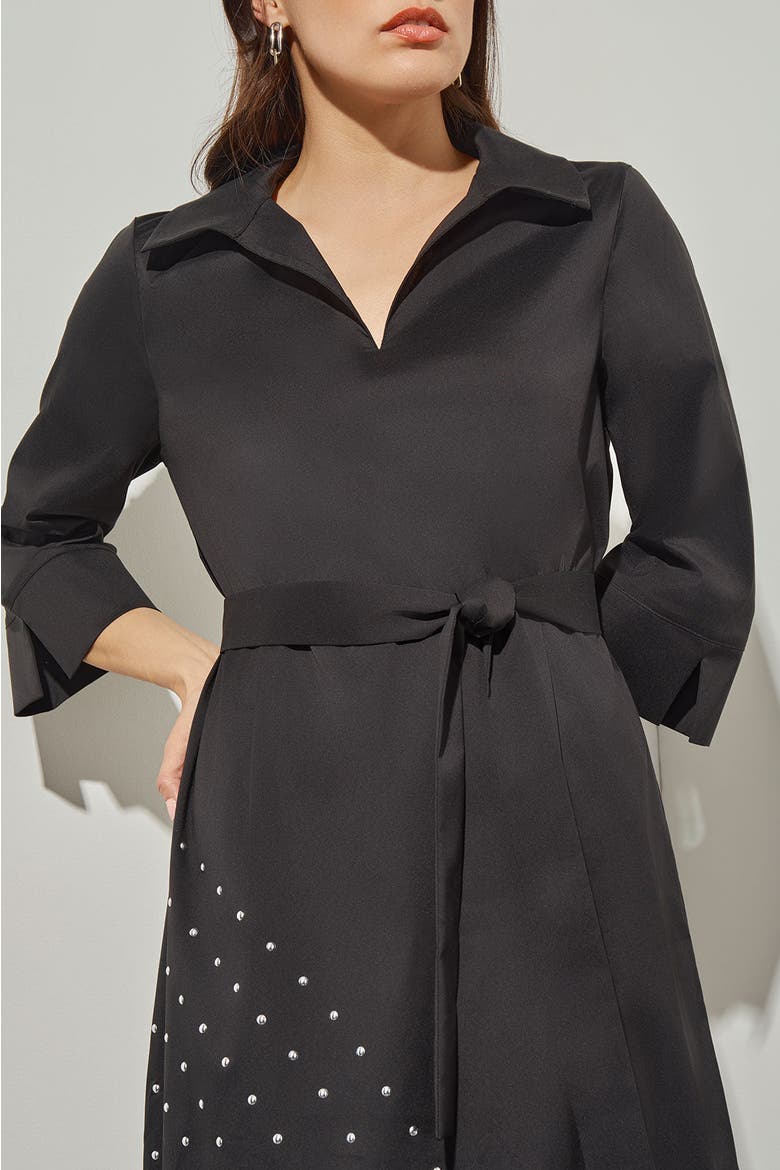 Knee Length Shift Dress, Alternate, color, Black