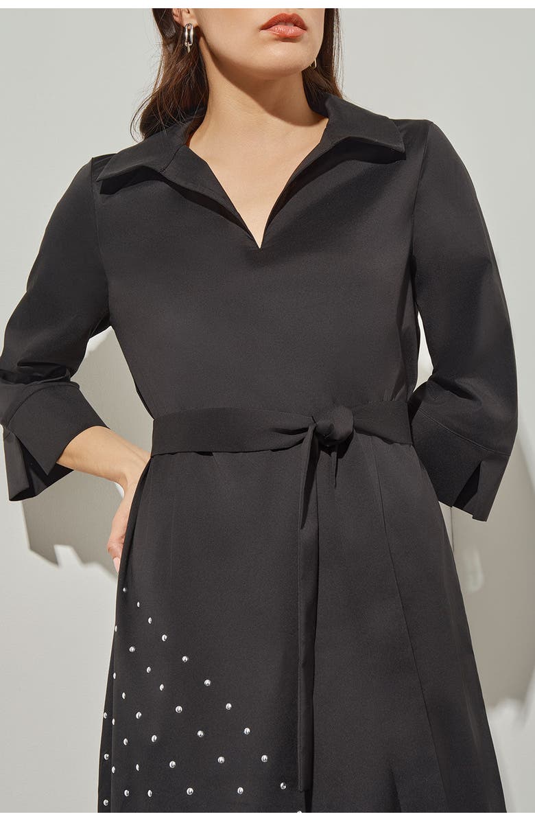Ming Wang Knee Length Shift Dress, Alternate, color, Black