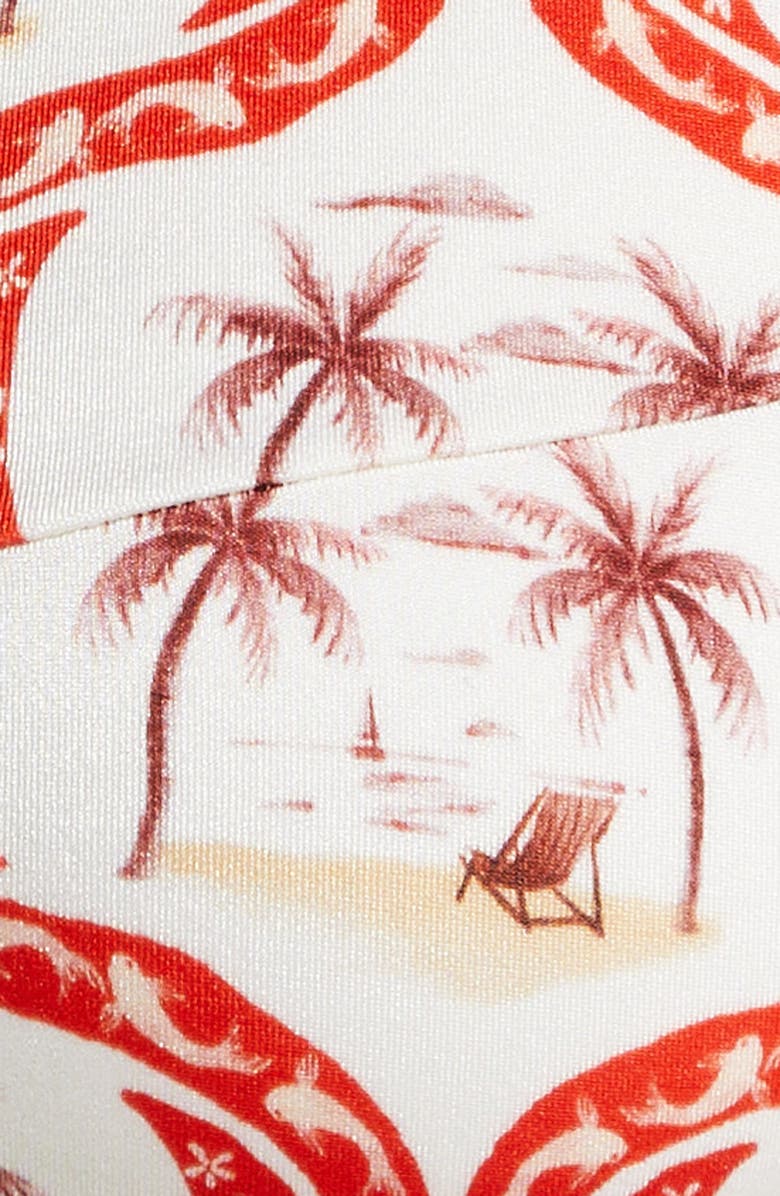 FARM Rio Summer Beach Triangle Bikini Top, Alternate, color, Summer Beach Off-White