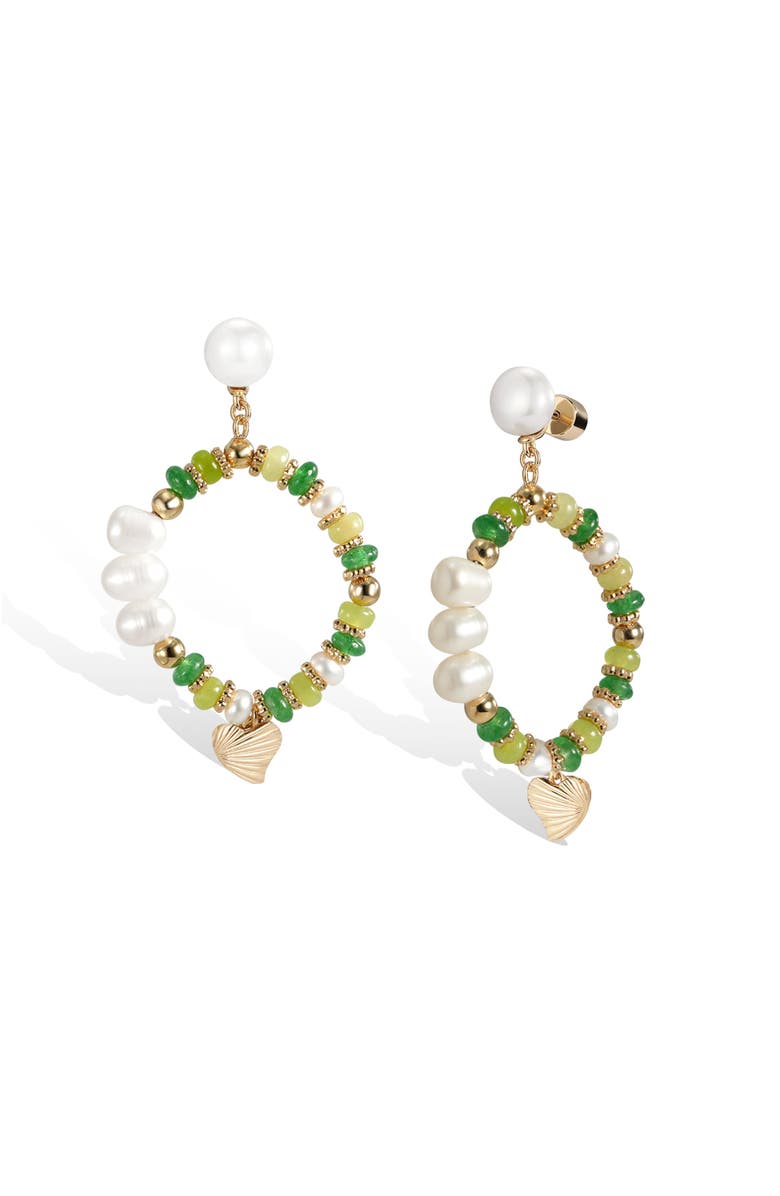 RC RETRO CHIC Thetis Earrings, Main, color, Green & White