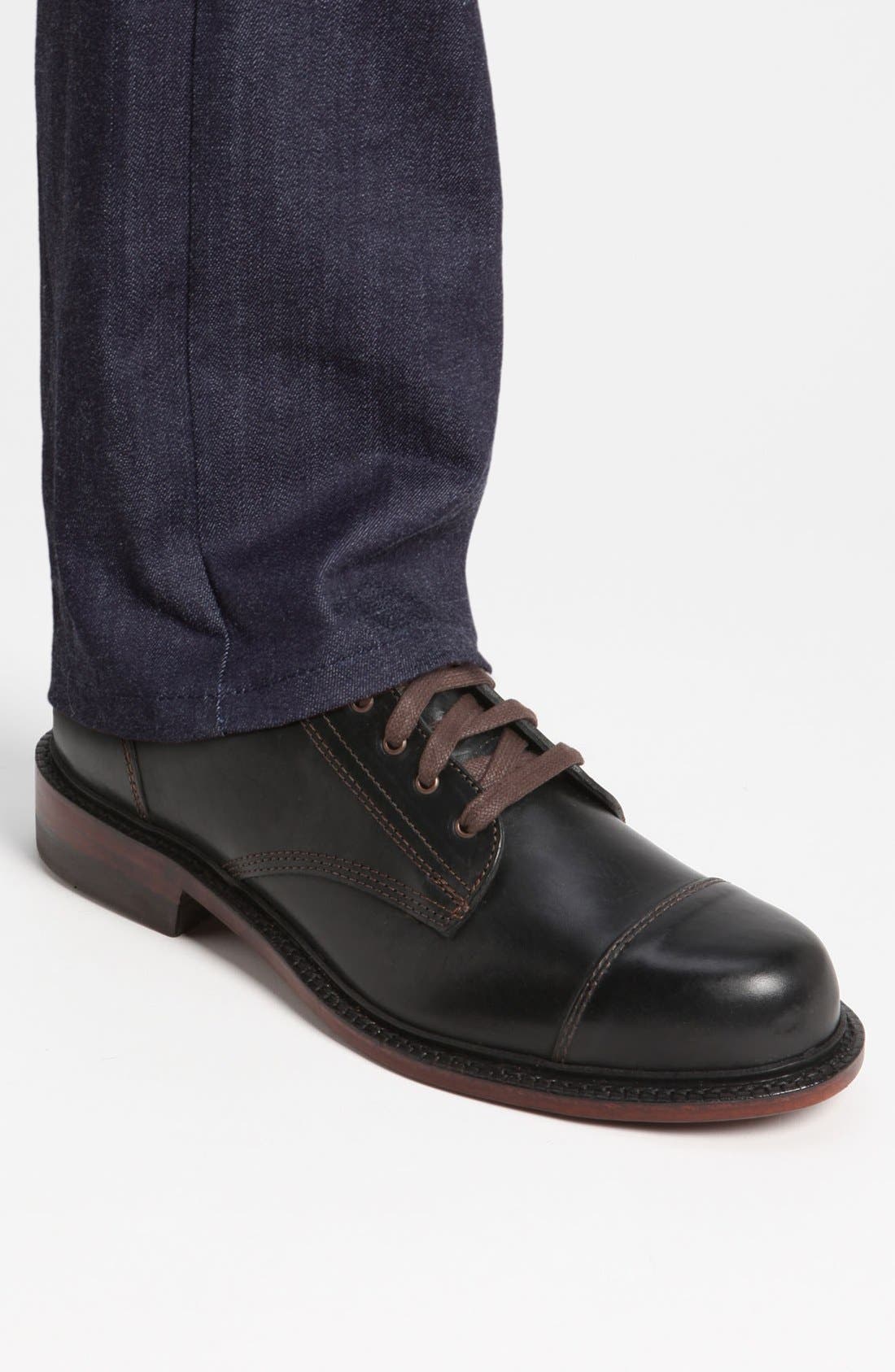 '1000 Mile - Krause' Cap Toe Boot, Alternate, color, BLACK