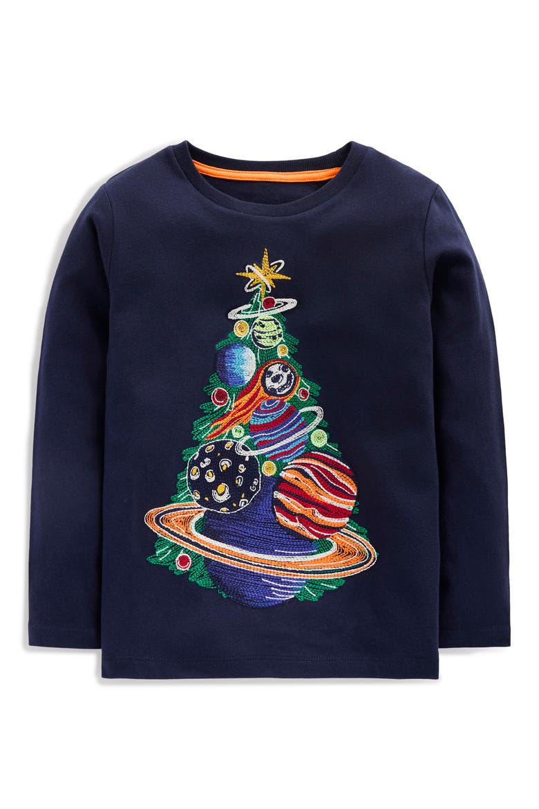 Kids' Glow Superstitch Christmas Graphic T-Shirt, Main, color, SOLAR CHRISTMAS TREE
