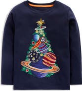 Mini Boden Kids' Glow Superstitch Christmas Graphic T-Shirt