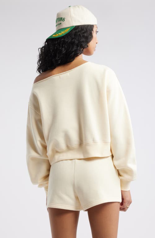 Bp. Fleece Detail Off The Shoulder Sweatshirt In Neutral