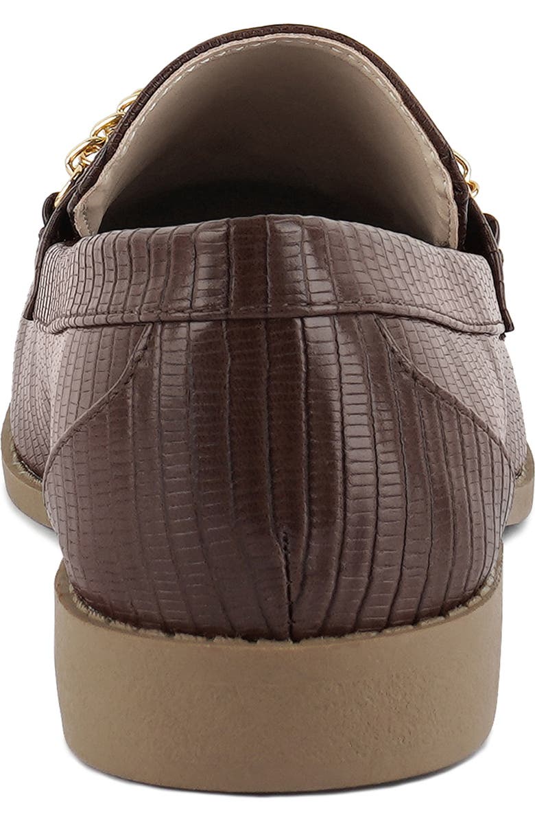 LONDON RAG Vouse Croc Embossed Bit Loafer, Alternate, color, Chocolate