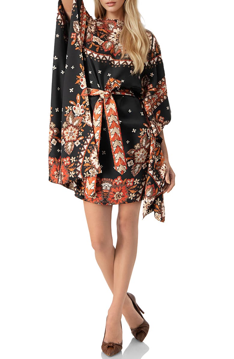 IVONNE Short dress with ribbon, Alternate, color, Multicolor