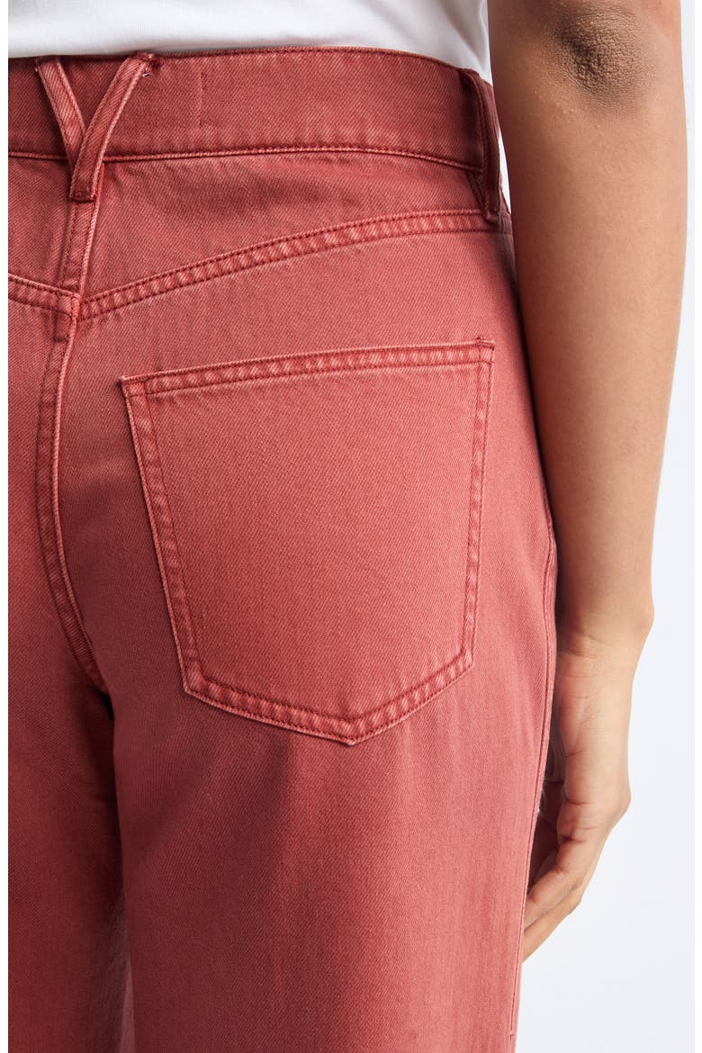 Kasey Mid Rise Wide Leg Jeans, Alternate, color, RUST