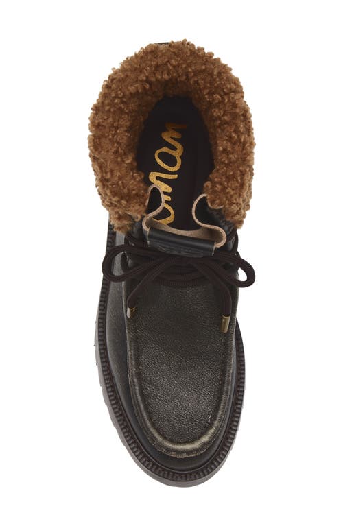 Sam Edelman Elara Faux Shearling Lug Sole Boot In Brown