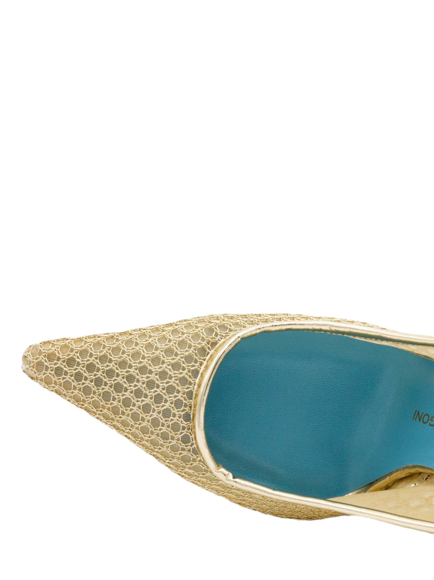 Valentina Rangoni Rea Mesh Slingback, Alternate, color, Gold Nadira