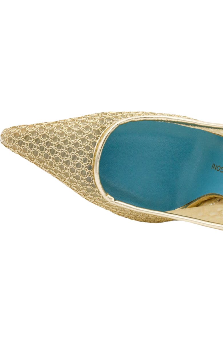 Valentina Rangoni Rea Mesh Slingback, Alternate, color, Gold Nadira