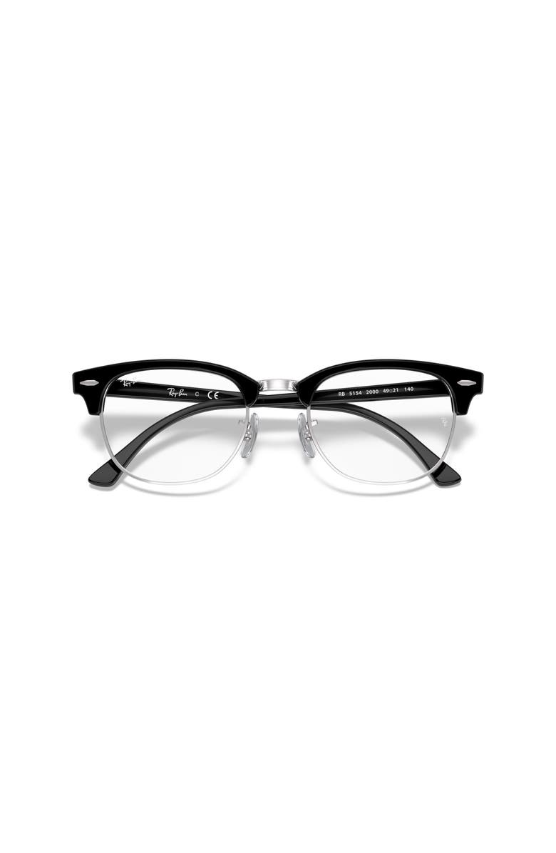 Ray-Ban 53mm Square optical glasses, Alternate, color, Black