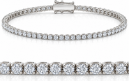 Bliss Diamond 4 Ct Diamond Tennis Bracelet 14k White, Yellow, Or Gold Lab Grown 7"