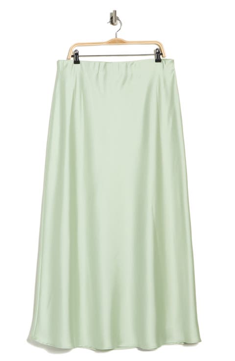 Satin A-Line Skirt (Plus)