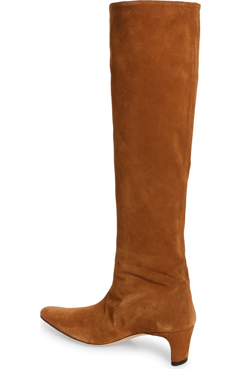STAUD Wally Knee High Boot, Alternate, color, Tan Suede