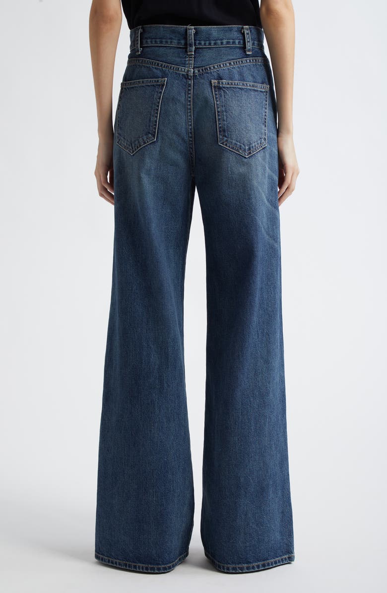 Nili Lotan Salome Wide Leg Jeans, Alternate, color, Simon Wash