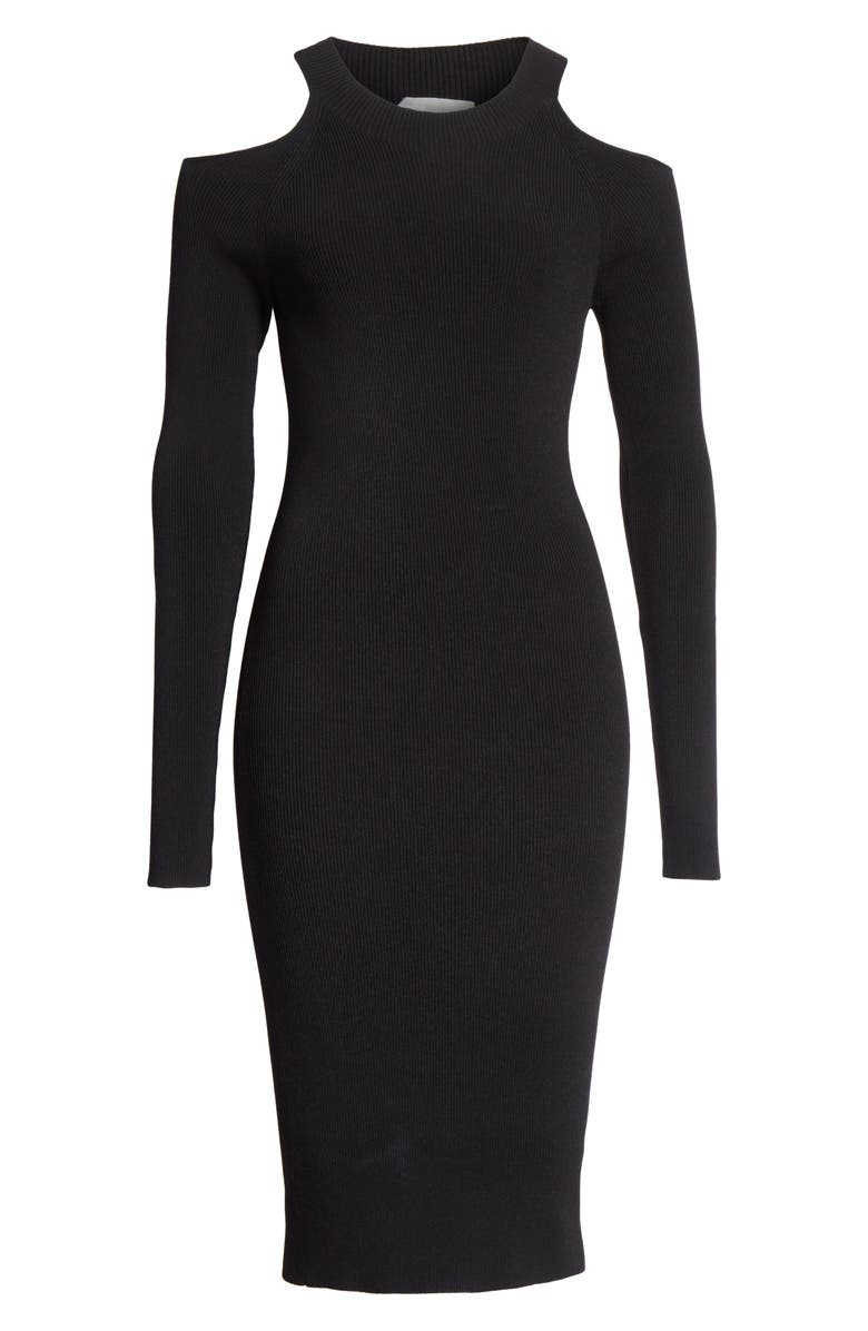 Vince Cold Shoulder Body-Con Dress, Alternate, color, 
