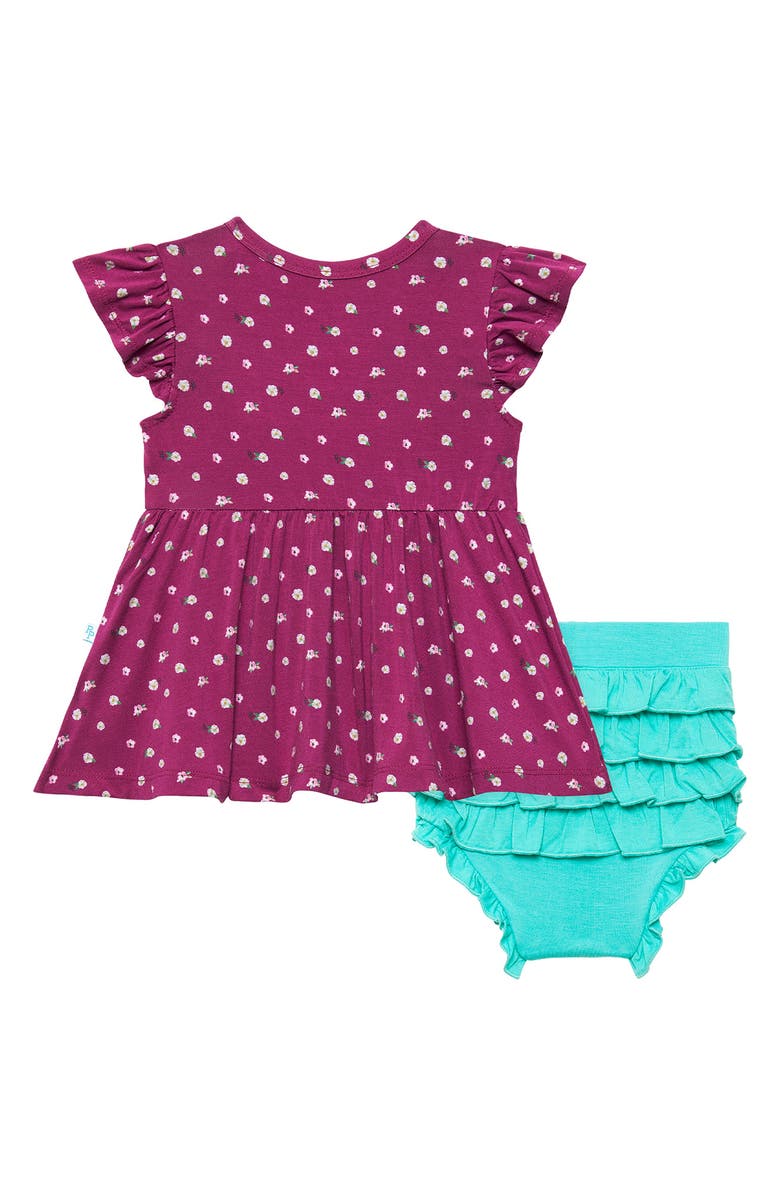 Posh Peanut Melia Flutter Sleeve Top & Ruffle Bloomers Set, Alternate, color, 