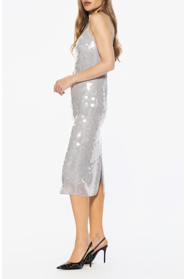 Reese Sequin Sleeveless Dress, Alternate, color, GREY