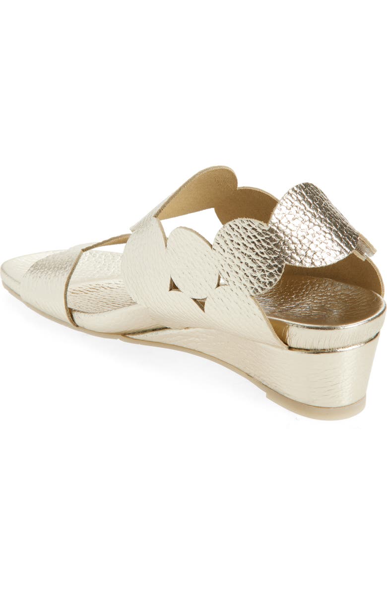 Pedro Garcia Wamile Wedge Sandal, Alternate, color, Platino Cervo