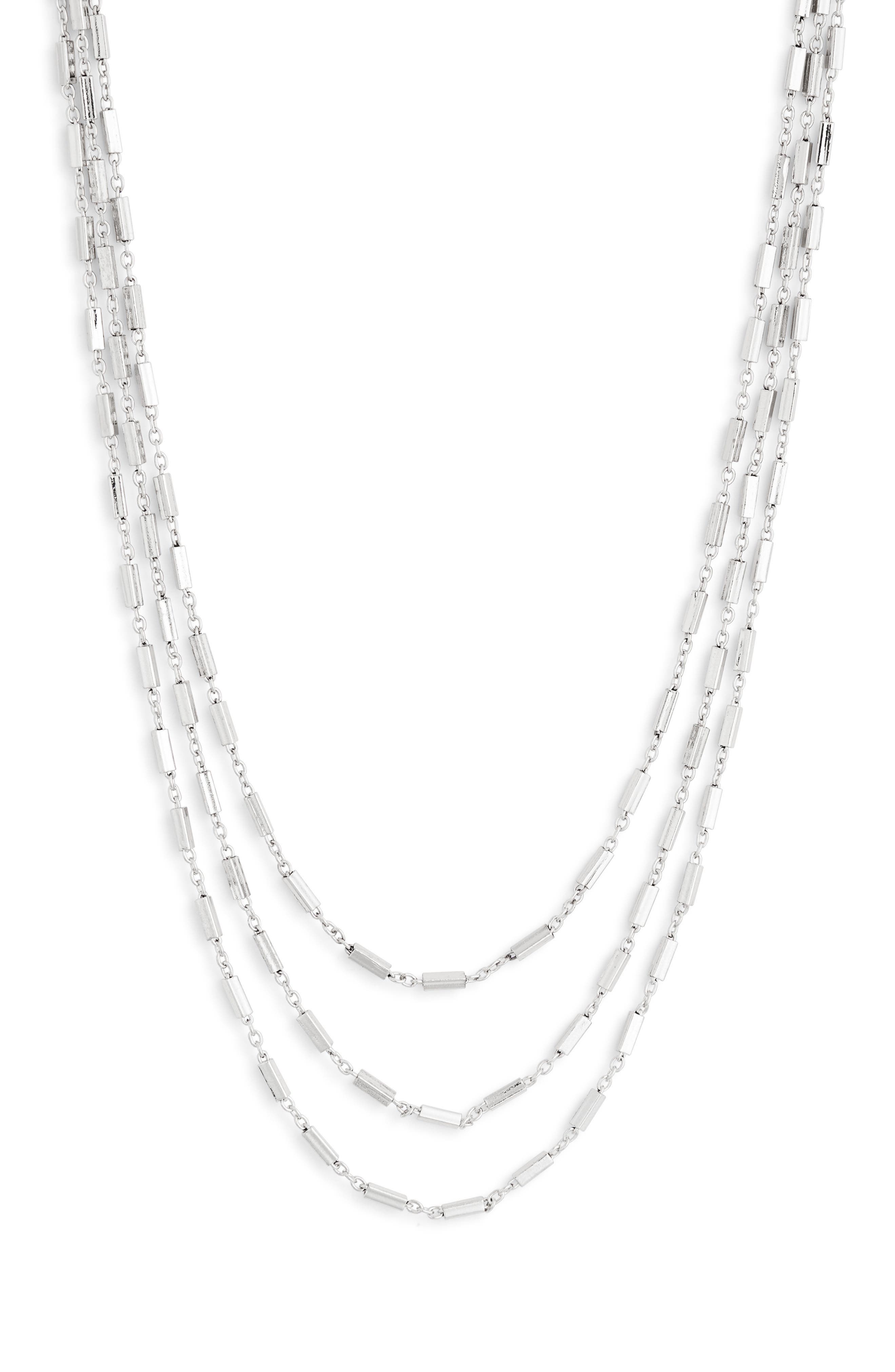 NORDSTROM RACK Layered Triple Chain Necklace
