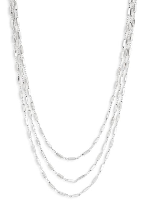 Layered Triple Chain Necklace