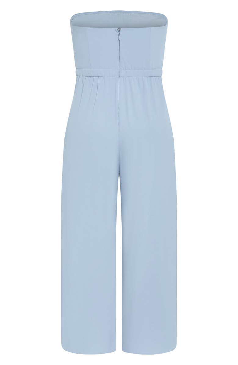 City Chic Attract Strapless Jumpsuit, Alternate, color, Dusty Blue