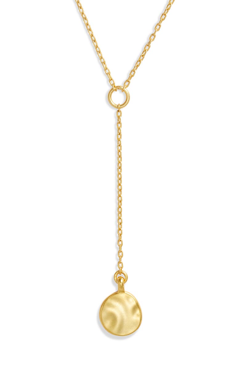 Madewell Melting Coin Lariat Necklace, Main, color, 