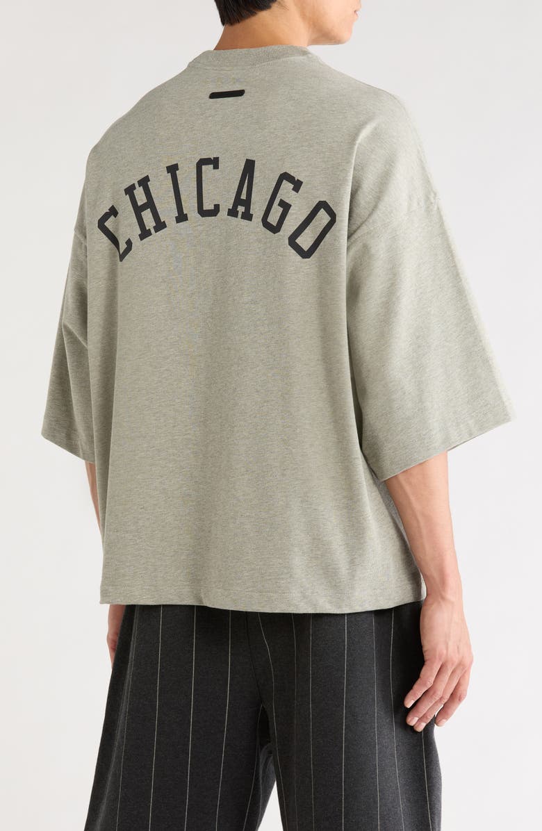 Fear of God Essentials x MLB White Sox Cotton Graphic T-Shirt, Alternate, color, Concrete Heather