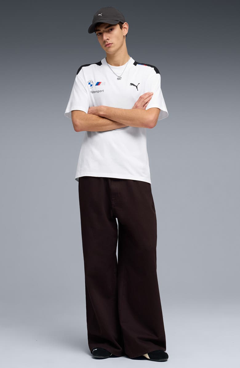 PUMA x BMW Replica Drivers Cotton Graphic T-Shirt, Alternate, color, Puma White