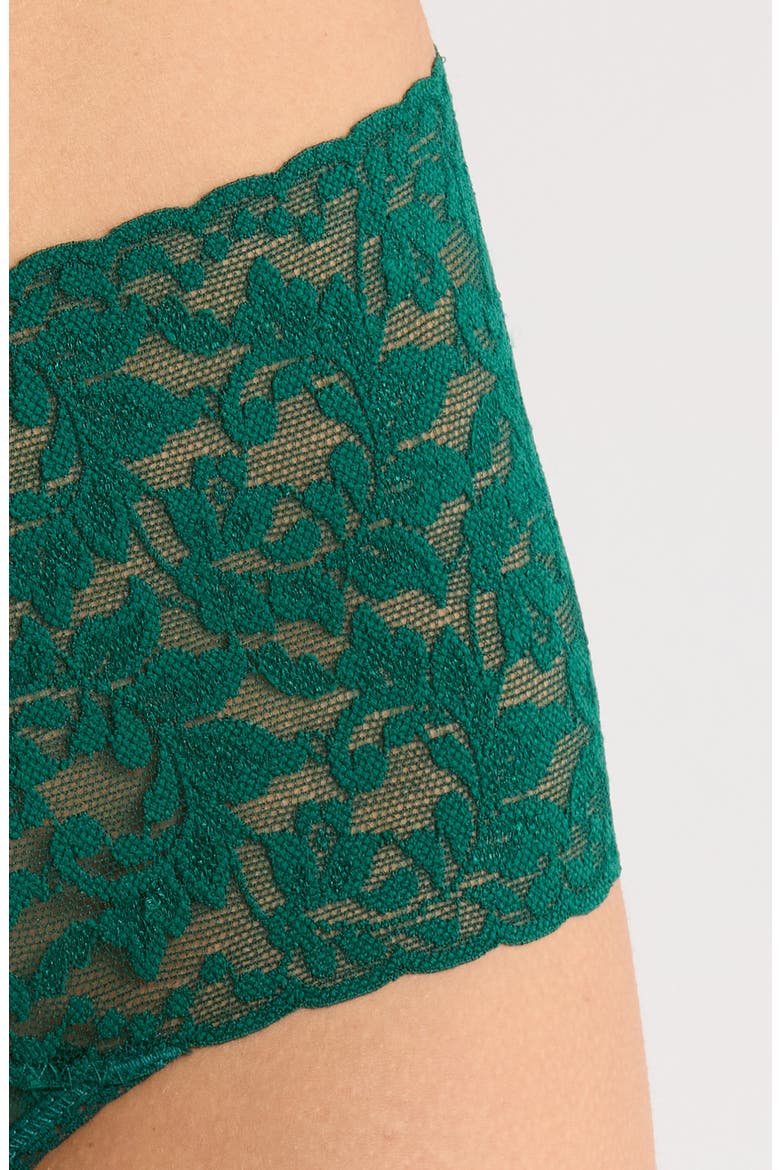 Retro High Waist Thong, Alternate, color, FOREST GREEN