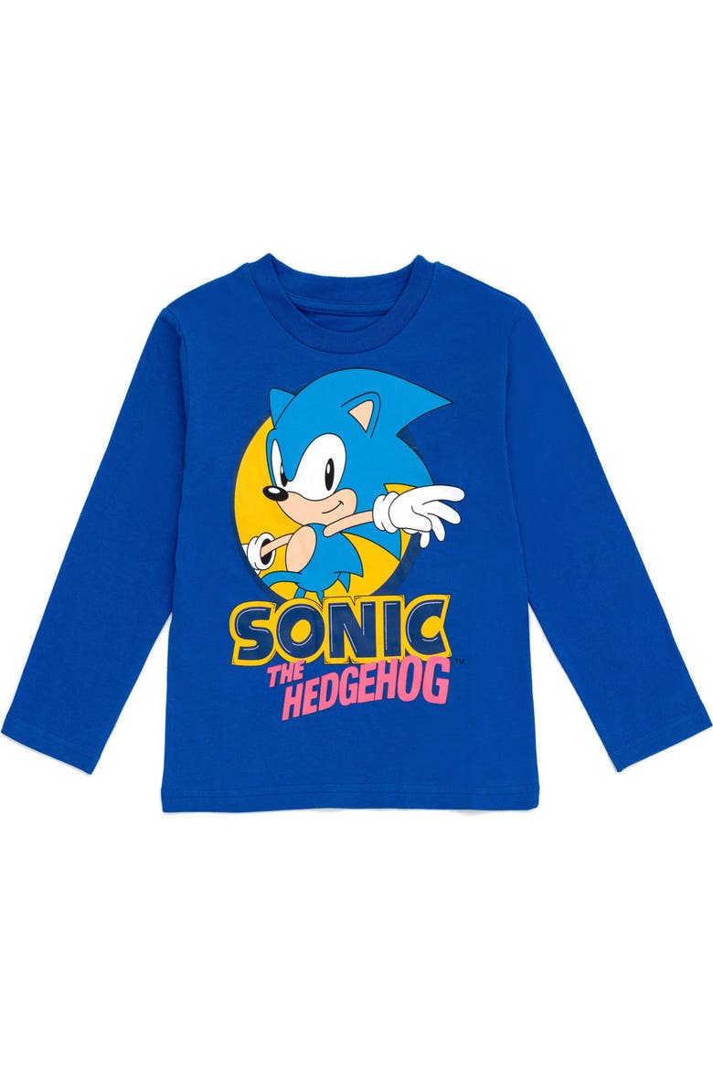 Sonic the Hedgehog 2-Piece Long Sleeve T-Shirts, Alternate, color, Navy Blue Sonic