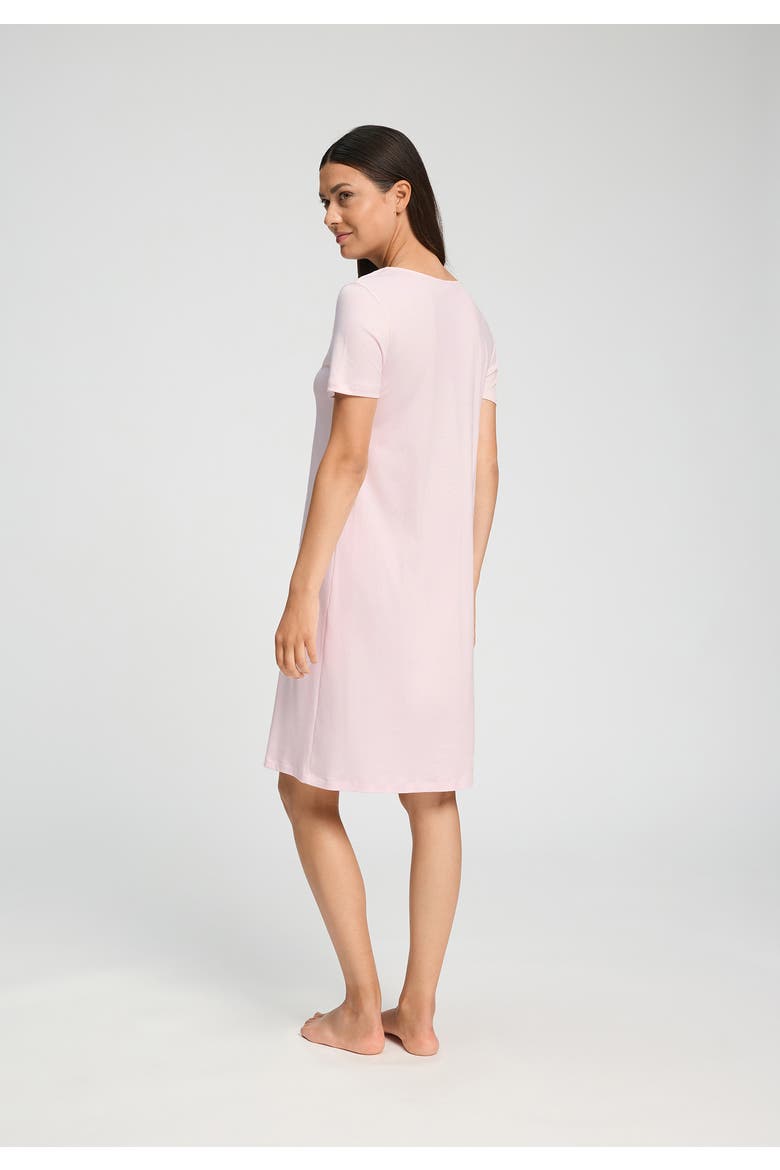 Rosaria Embroidered Cotton Nightgown, Alternate, color, Rose Bath