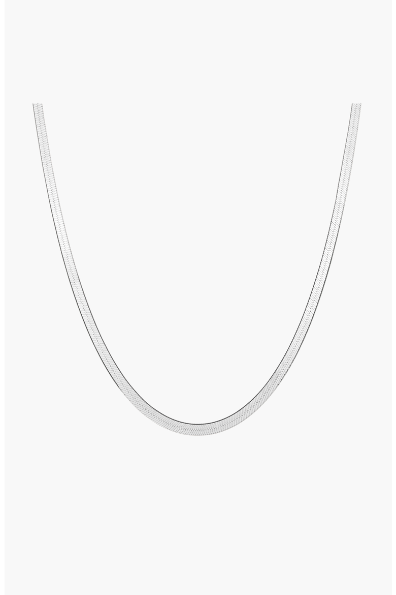 Herringbone Chain Necklace, Main, color, Sterling SIlver