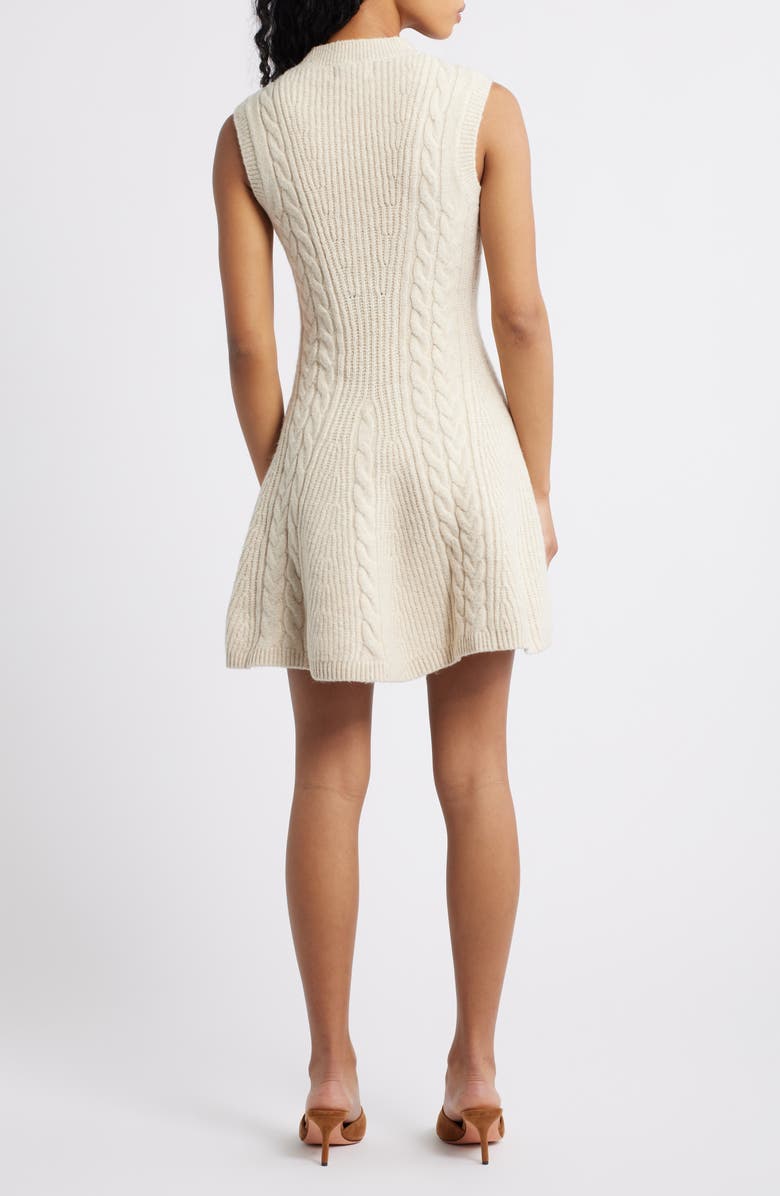 FREEMARKET Mock Neck Sleeveless Sweater Dress, Alternate, color, Oatmeal