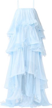 Elliatt Zadie Tiered Appliqué Chiffon Gown