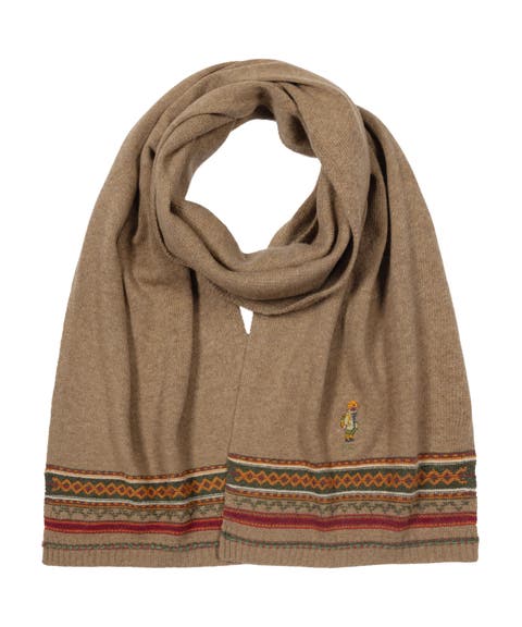 Red Rocks Bear Fairisle Scarf