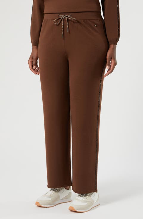 Destino Sequin Side Stripe Knit Pants