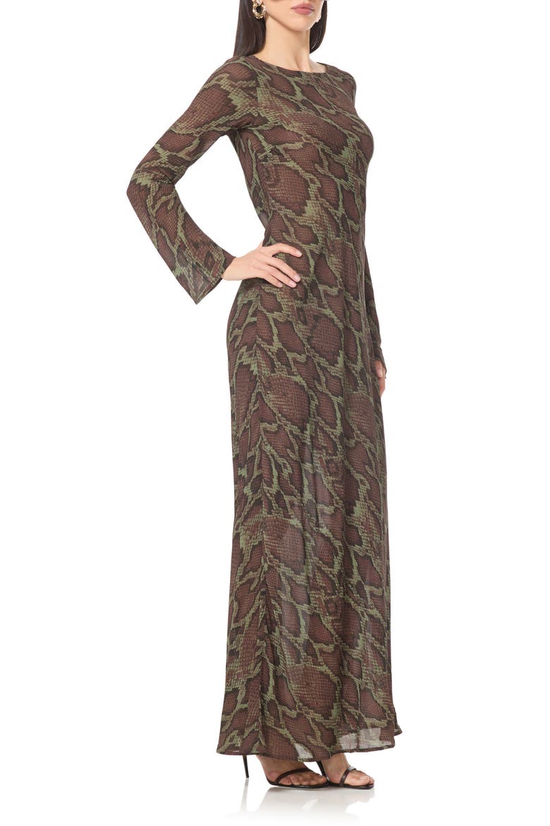 Jetta Maxi Dress, Alternate, color, EARTHEN SNAKE