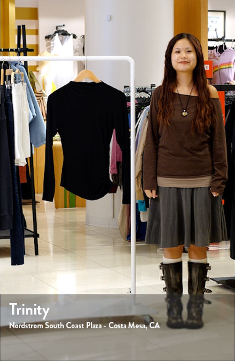 Joelle Ruched Funnel Neck Top, sales video thumbnail