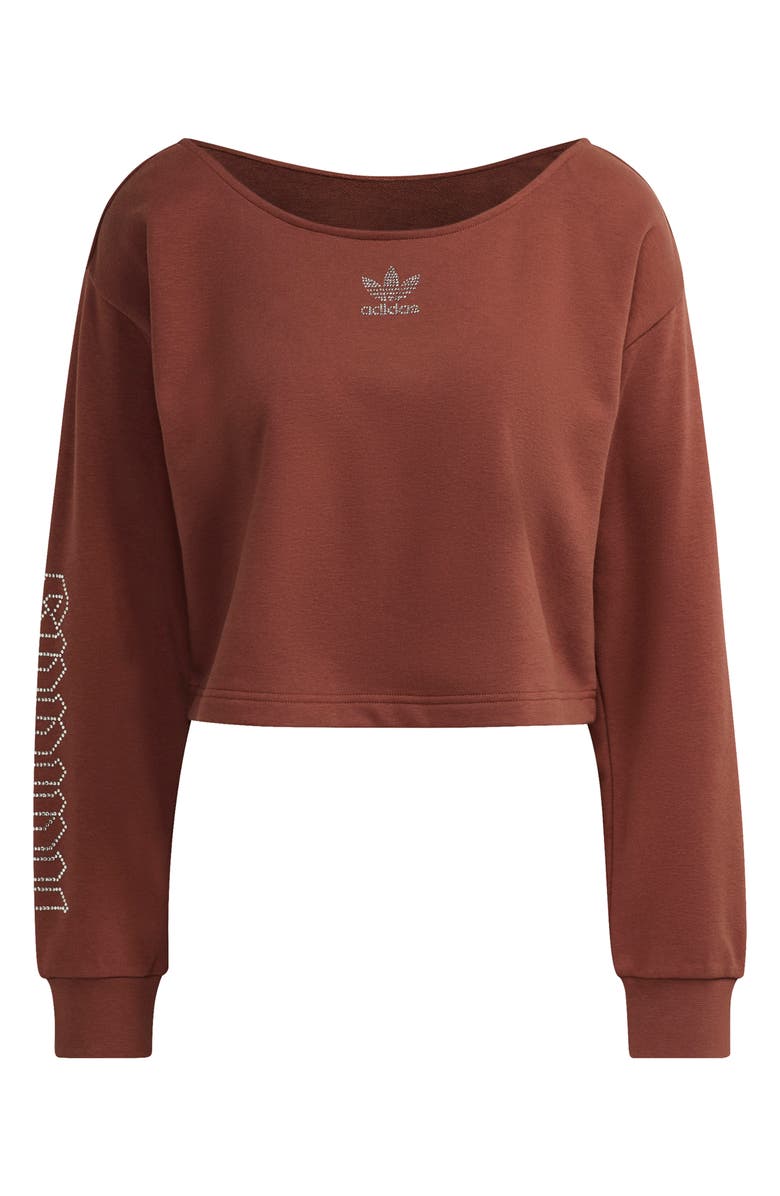 adidas Originals Slouchy Embellished Sweatshirt, Alternate, color, 
