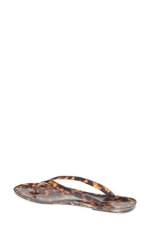 Jeffrey Campbell Beach Day Jelly Flip Flop In Animal Print