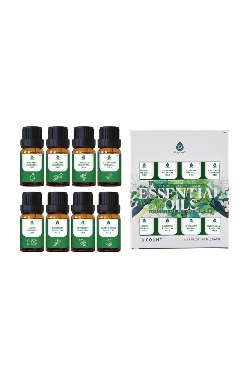 PURSONIC 100% Pure Natural Essence Essential Oils Collection Aromatherapy at Its Finest!, Main, color, Green