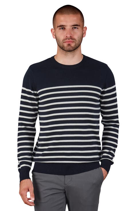 100% Cotton Striped Breton Sweater