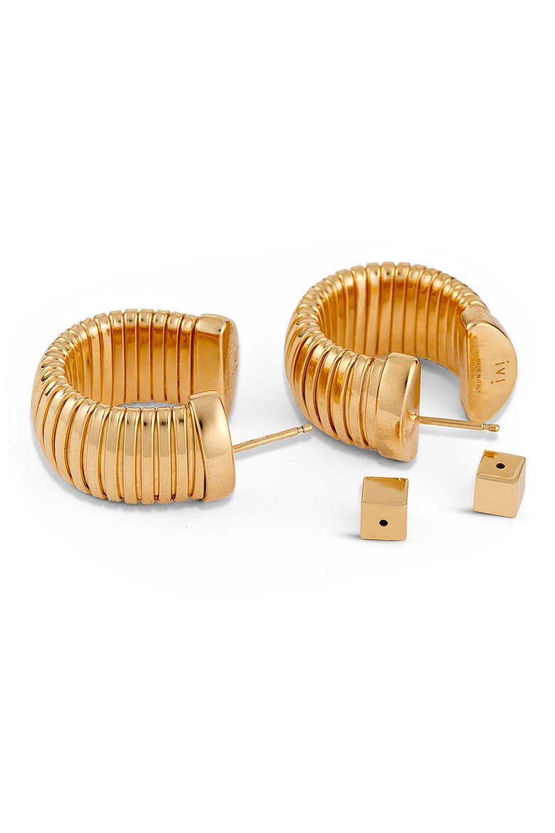 Gaia Oval Hoop Earrings, Alternate, color, YELLOW GOLD